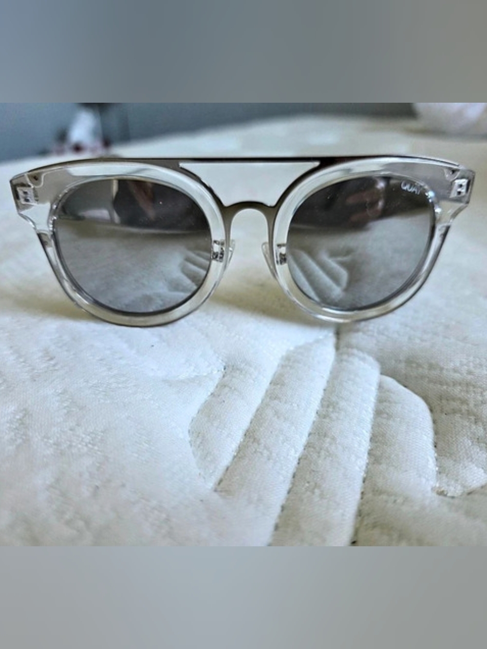 Quay Australia All In Clear & Black Sunglasses